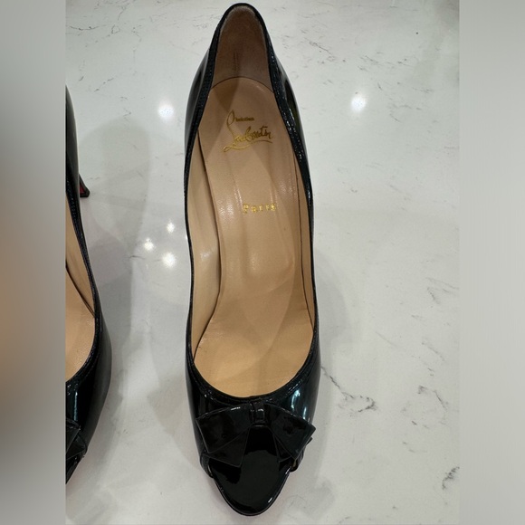 Christian Louboutin Milady Black Patent Leather Heels Size 40/ 8.5 US - Picture 2 of 14
